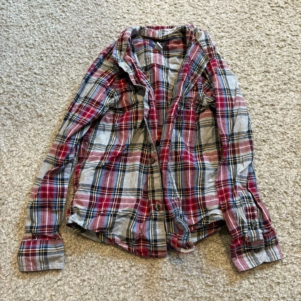Size 5 Long Sleeve Shirt Bundle Boys Plaid Button Down Dinosaur Children’s Place